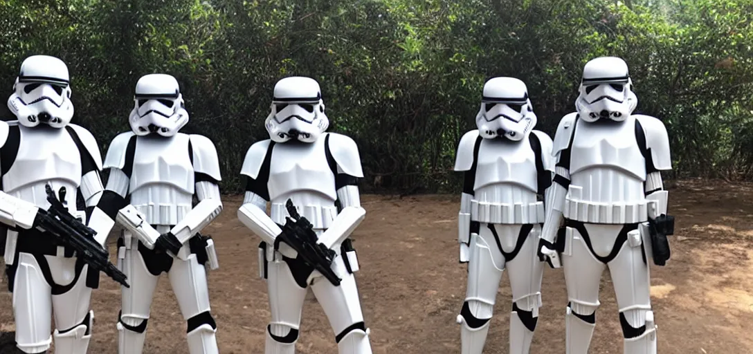 Prompt: storm troopers on vacation in thailand