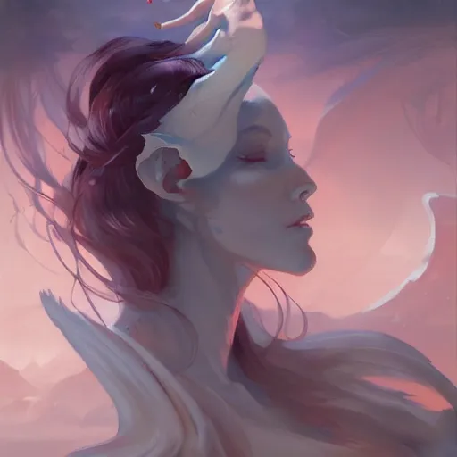 Image similar to a beautiful woman from angelarium by pete mohrbacher and artgerm and wlop, digital art, highly detailed, fantasy style, mystical, Trending on Artstation HQ, deviantart, unreal engine, 4K UHD image