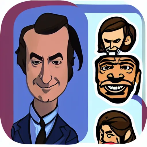 Prompt: ios app for ordering saul goodman stickers