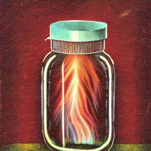 Prompt: tornado in a jar