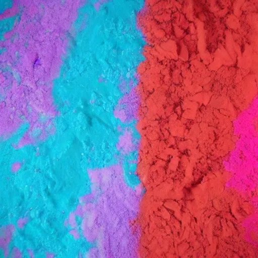 Image similar to a dress with a pattern of colorful powder.