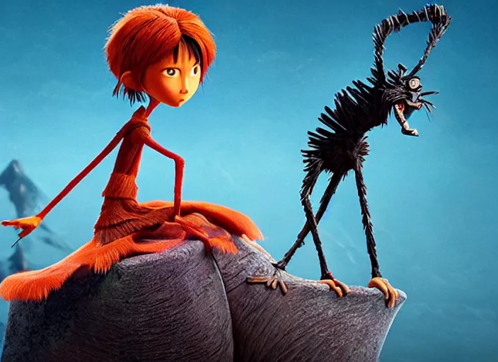 Image similar to A very high resolution image from a new movie, stop motion, Animated film Kubo, Kubo and the Two Strings, directed by wes anderson