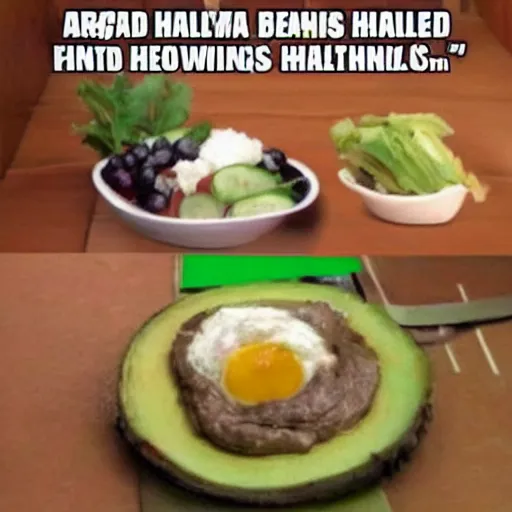 Image similar to viral meme about eating healthy