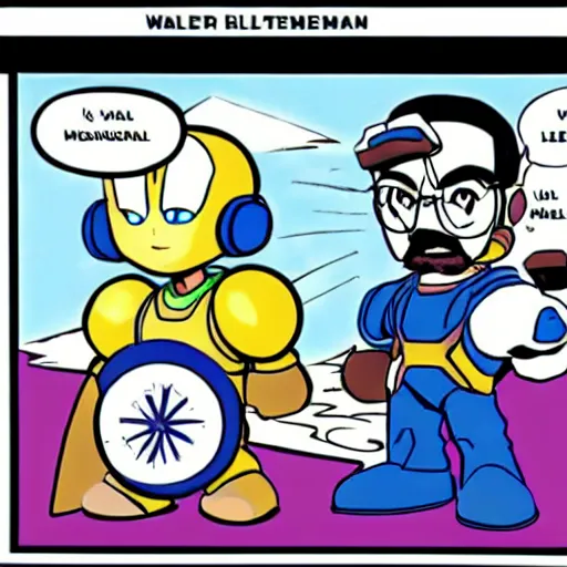 Image similar to walter white as megaman