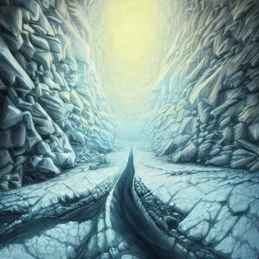 Image similar to menacing absence trailblazer Antarctica glacial cult incomprehensible topology ambience, realistic fantasy, oil painting, extremely high detail, photorealistic, cinematic lighting, oil painting, intricate line drawings, 4k resolution