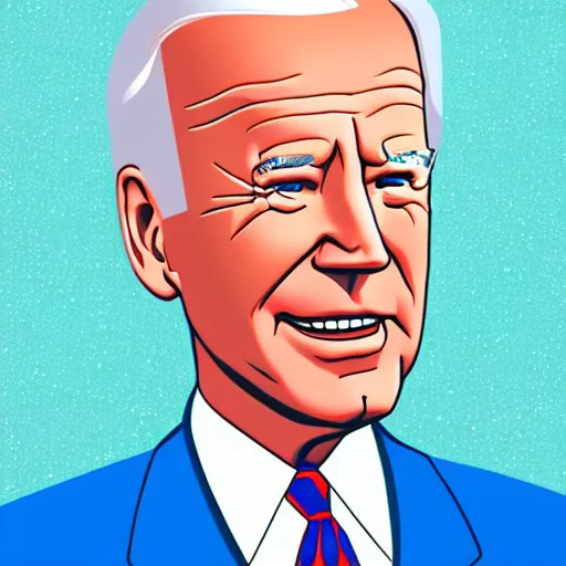 Image similar to illustration of Joe Biden in the style of Stan Kelly