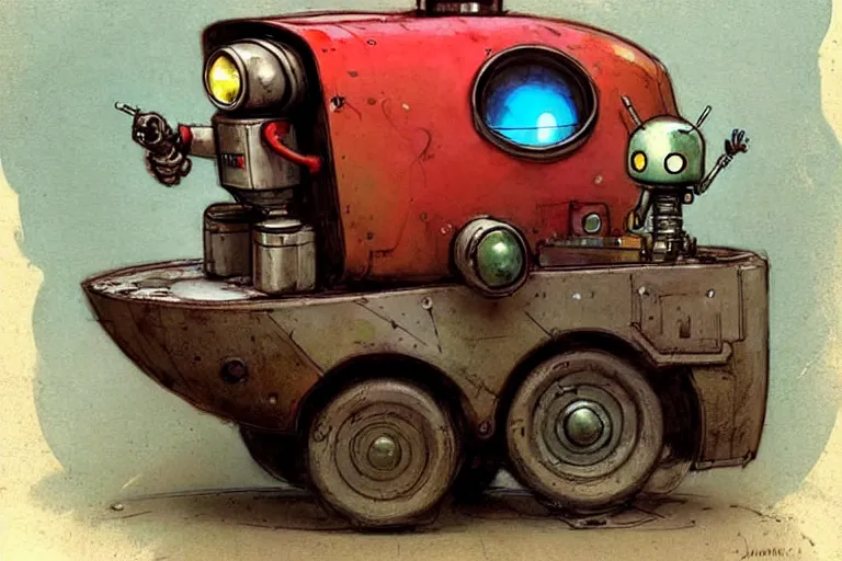 Prompt: adventurer ( ( ( ( ( 1 9 5 0 s retro future robot android mouse rv dumptruck house robot. muted colors. ) ) ) ) ) by jean baptiste monge!!!!!!!!!!!!!!!!!!!!!!!!! chrome red