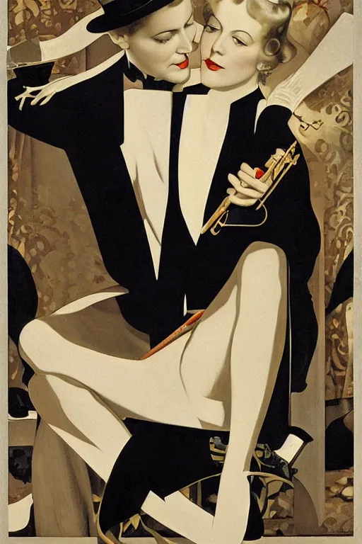 Image similar to a oil painting depicting a Jazz Age high society gentlment, 1920s style, smooth, highly detailed, high contrast, Coles Phillips, Dean Cornwell, JC Leyendecker, 8K