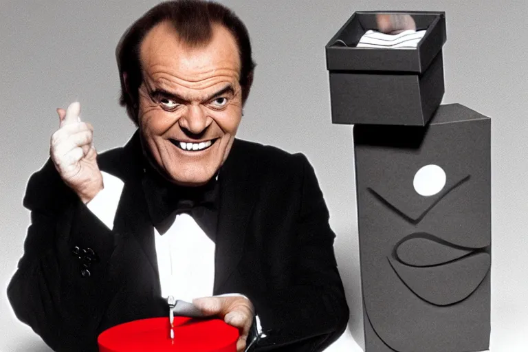 Image similar to Jack Nicholson jack in a box toy