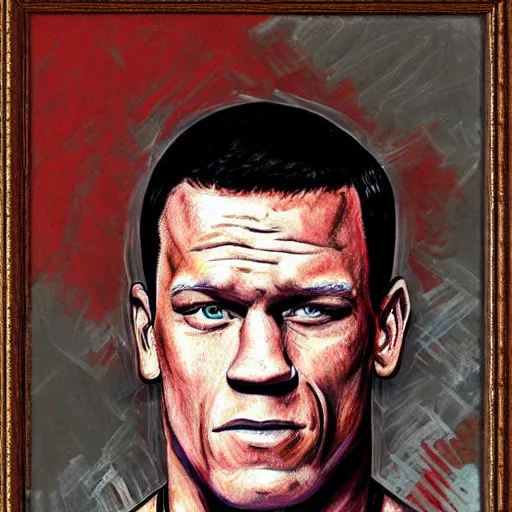 Image similar to john cena, portrait, by mir sayyid ali