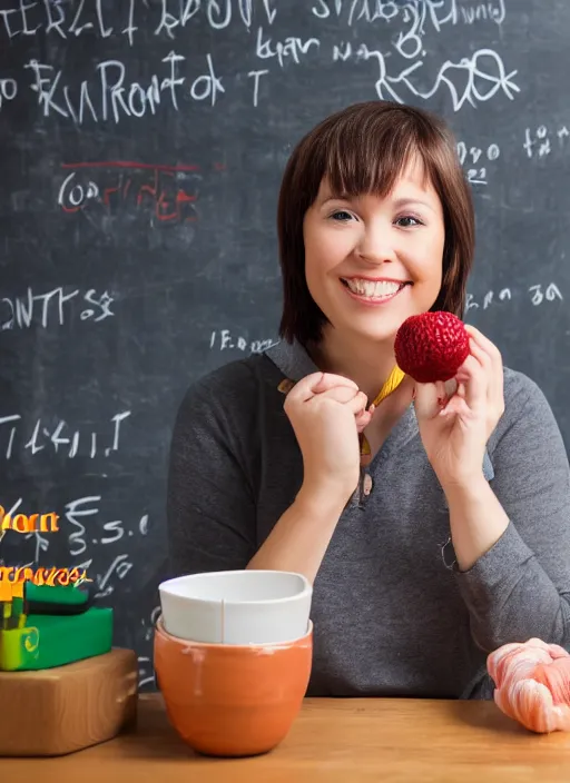 Prompt: teacher with short ramen hair, photo, 4 k 8 k, portrait