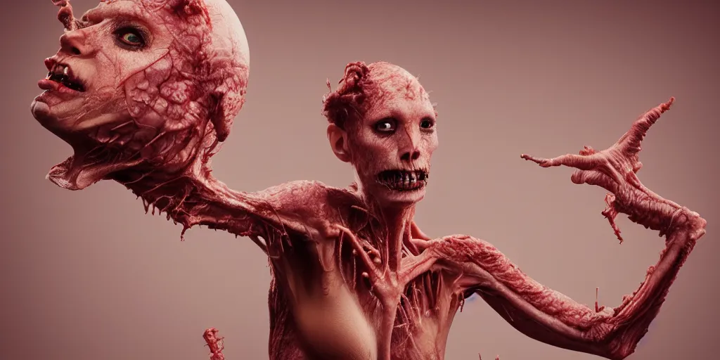 Prompt: all hail the new flesh by johannen voss by david cronenberg by peter kemp by octane render blender 8 k