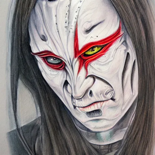 Image similar to painted self portrait of Sauron, realistic, sketch, hyperdetailed, by Shania McDonagh