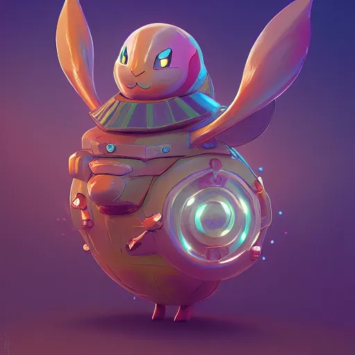 Image similar to a pokemon:: by beeple and James Gilleard and Justin Gerard :: ornate, dynamic, particulate, intricate, elegant, highly detailed, centered, artstation, smooth, sharp focus, octane render, 3