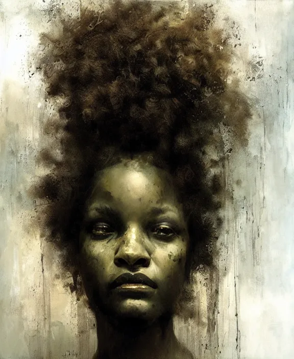 Prompt: afro medusa by jeremy mann