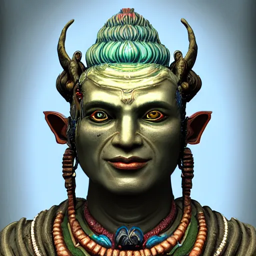 Prompt: Portrait of Lord Vivec, hyper detailed, cinematic