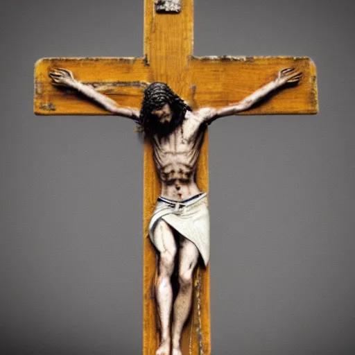 Prompt: octane render of crucifixion