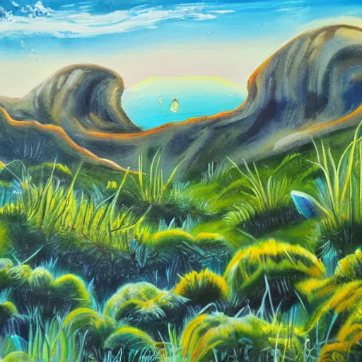 Painting on clear Acrylic – The Land Of Sage