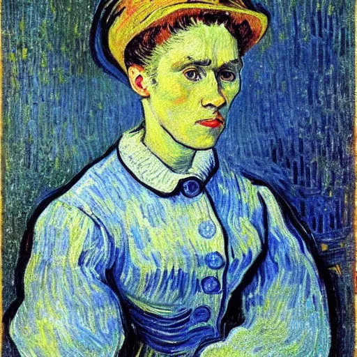 Prompt: Portrait of a classy woman by VanGogh