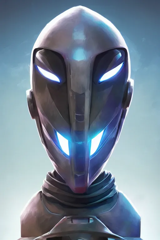 Image similar to epic mask helmet robot ninja portrait stylized as fornite style game design fanart by concept artist gervasio canda, behance hd by jesper ejsing, by rhads, makoto shinkai and lois van baarle, ilya kuvshinov, rossdraws global illumination radiating a glowing aura global illumination ray tracing hdr render in unreal engine 5