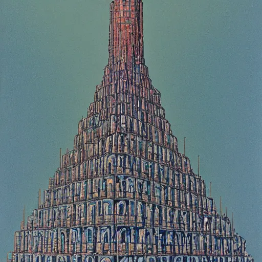 Image similar to the tower of man by jean giraud