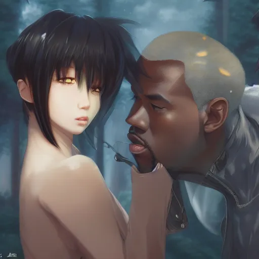 Image similar to anime, kanye west as a japanese character, extremely detailed eyes, fantastic details full face, mouth, trending on artstation, pixiv, cgsociety, hyperdetailed Unreal Engine 4k 8k ultra HD, Stanley Artgerm Lau, WLOP, Rossdraws, James Jean Marc Simonetti Ruan Jia and Mandy Jurgens and Artgerm and William-Adolphe Bouguerea Sakimichan