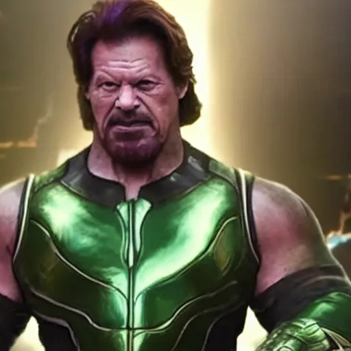 Image similar to A still of Imran Khan as Thanos