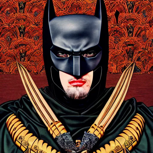 Prompt: samurai batman batman batman, ((dark fantasy)) :: by Martine Johanna and and ((Chie Yoshii)) and Casey Weldon and Guillermo del toro :: ornate, dynamic, particulate, rich colors, intricate, elegant, highly detailed, centered, artstation, smooth, sharp focus, octane render, 3d