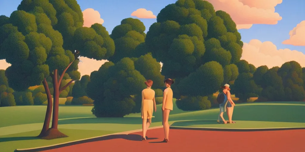 Image similar to lovers, blue sky, summer evening, kenton nelson