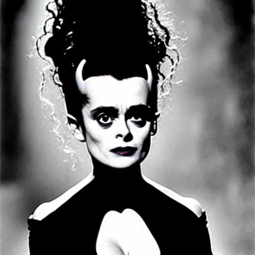 Image similar to helena bonham carter, still from the movie bride of frankenstein