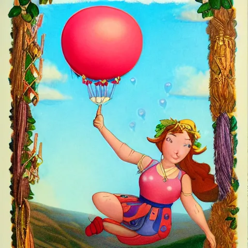 Image similar to the goddess of the balloon ascent