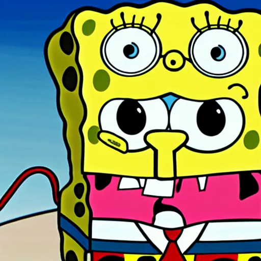 Image similar to Spongebob in the style of Hajime Isayama,