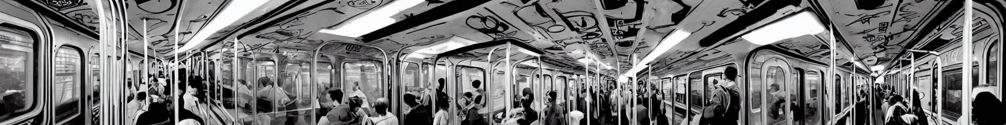 Image similar to full train graffiti retrofuturism escher motif