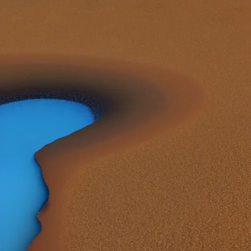 Prompt: a 3d render of A colorful and beautiful black hole in the beach in the middle of sunset. Octane vray redshift. Very detailed. Hyper realism.