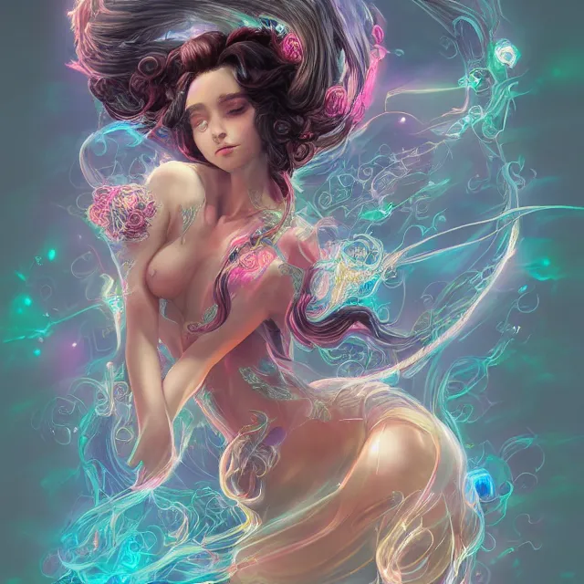 Prompt: the portrait of one sensual electric type pokemon personified as an absurdly beautiful, graceful, elegant, sophisticated, young woman made, an ultrafine hyperdetailed illustration by kim jung gi, irakli nadar, intricate linework, bright colors, octopath traveler, final fantasy, unreal engine 5 highly rendered, global illumination, radiant light, detailed and intricate environment