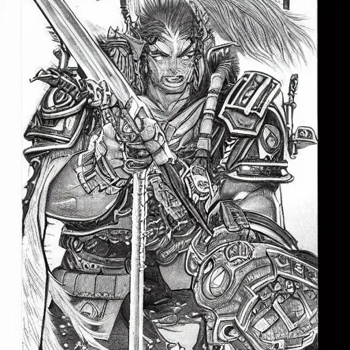 Prompt: World of Warcraft character portrait drawn by Katsuhiro Otomo, clean ink detailed line drawing, intricate detail, manga 1990