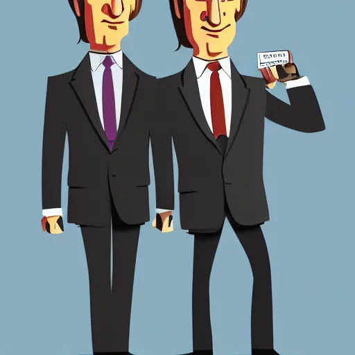 Image similar to better call saul, flat illustration