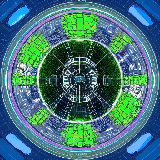 Image similar to a solarpunk domed city, digital art