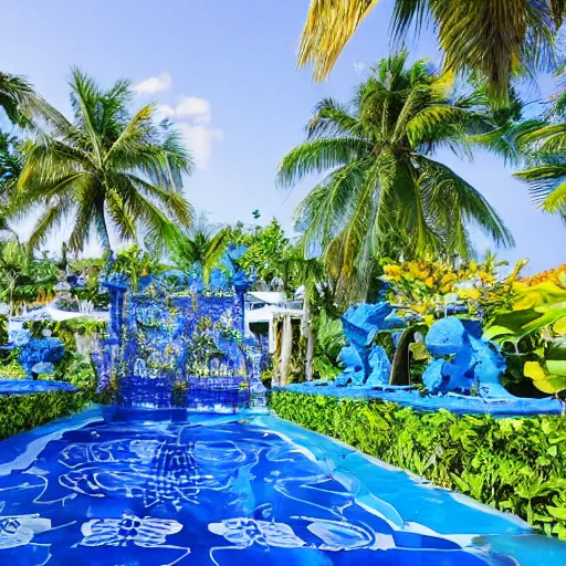 Image similar to the blue garden of lapu