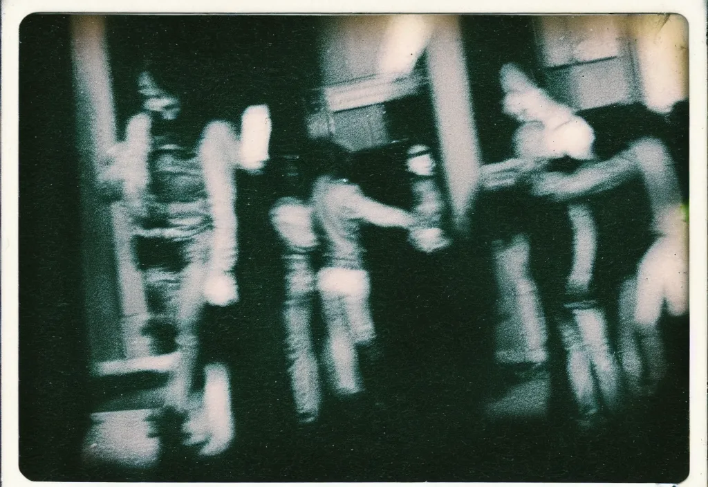 Prompt: 1 9 7 0's cursed polaroid photo, depicting a weirdcore massive entity creature designed by junji ito, silent hill series, rampaging through toronto neighborhood, historical record