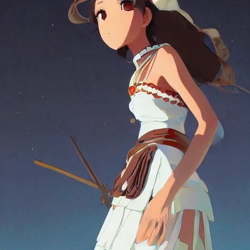 Image similar to a beautiful women instagram model, brown skin, wearing elegant catholic school girl designer fashion with mayan pattern and native style, aztec street fashion, gapmoe yandere grimdark, trending on pixiv fanbox, painted by greg rutkowski makoto shinkai takashi takeuchi studio ghibli, akihiko yoshida