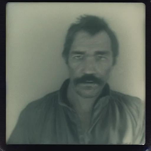 Prompt: polaroid of Geraldo of rivia face shot by Tarkovsky