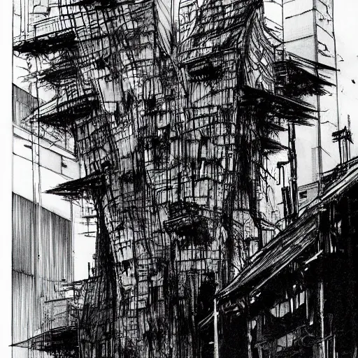 Image similar to piece of tsutomu nihei architecture