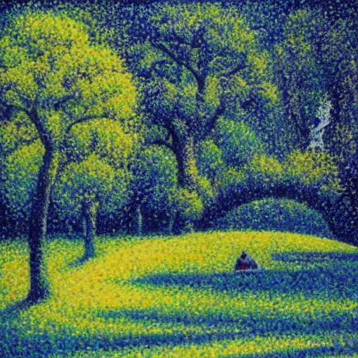 Image similar to Central park, Pointillism, Central park new york city, trending on artstation