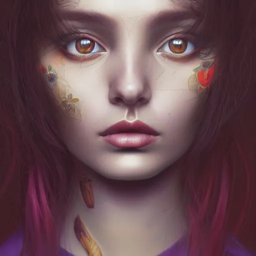 Prompt: lofi woman portrait Pixar style by Tristan Eaton Stanley Artgerm and Tom Bagshaw, high detail.