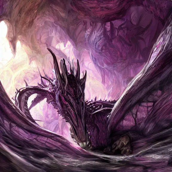 Image similar to inside a dragon's cavernous stomach, the walls purple, acid pooling inside, food pov, micro pov, prey pov, vore, dragon vore, digital art, pov furry art, anthro art, furry, warframe art, high quality, 8k 3D realistic, macro art, micro art, dragon art, Furaffinity, Deviantart, Eka's Portal, G6