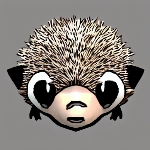 Image similar to twitch emote of a cute hedgehog