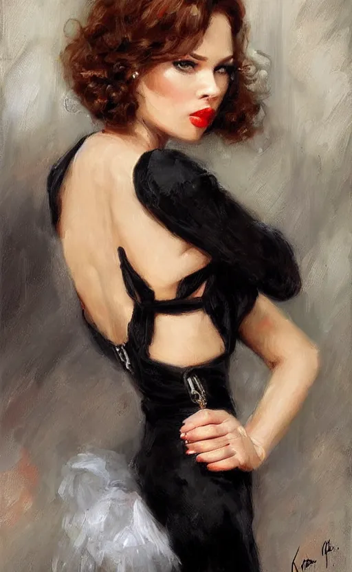 Image similar to Black widow. By Konstantin Razumov, highly detailded