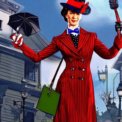 Image similar to mary poppins gta 5 cover art