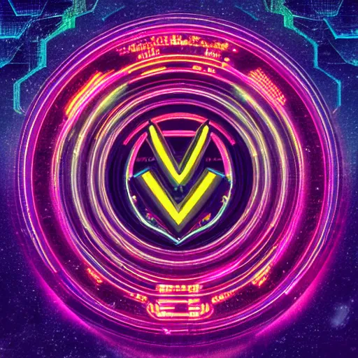 Prompt: Etherium logo from many colors, hyper detailed, retrowave synth, digital art